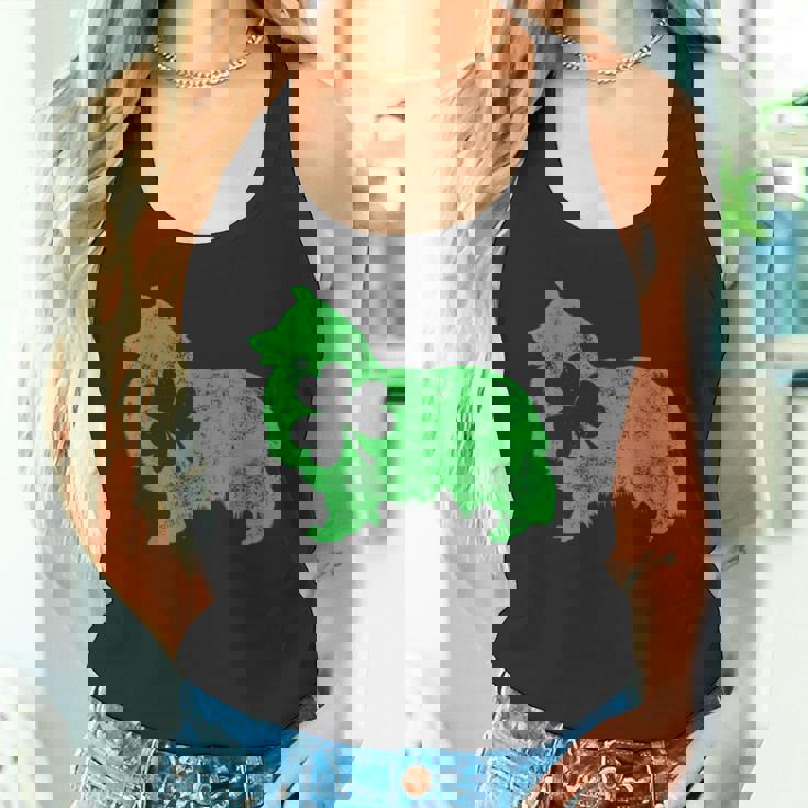 Shetlandheepdog シェルティ セントパトリックデー メンズ シャムロックドッグ タンクトップ