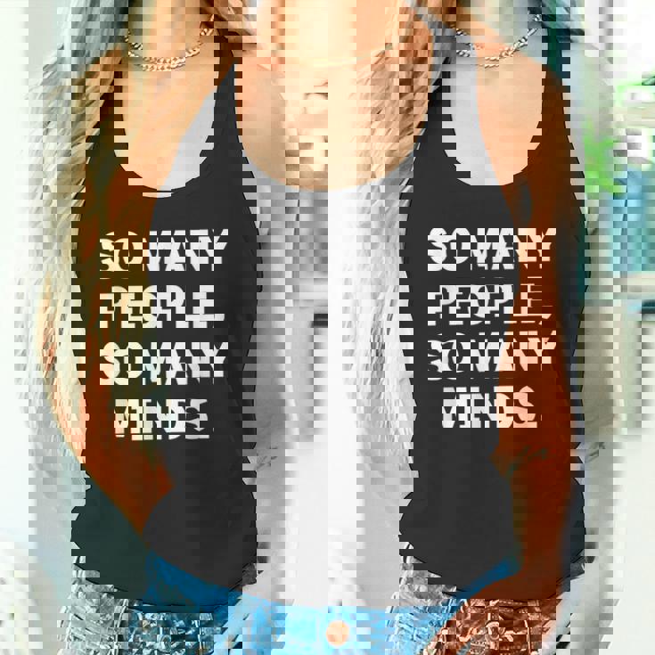 So Many Peopleo Many Minds 十人十色 英語 文字入り 格言 黒 他カラー メンズ タンクトップ