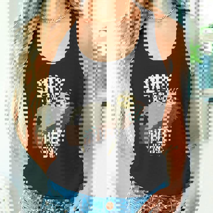 Sorry I Can't I'mery Busy ナマケモノ 遅刻魔 おはようございます。ホームオフィス タンクトップ