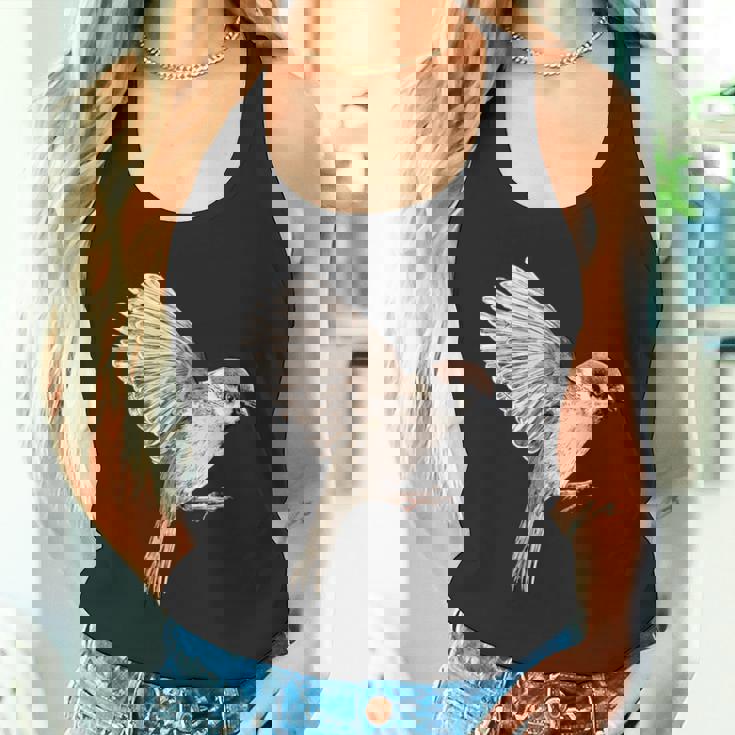 Sparrow-Spring-スズメ-春-自由-鳥-動物 タンクトップ