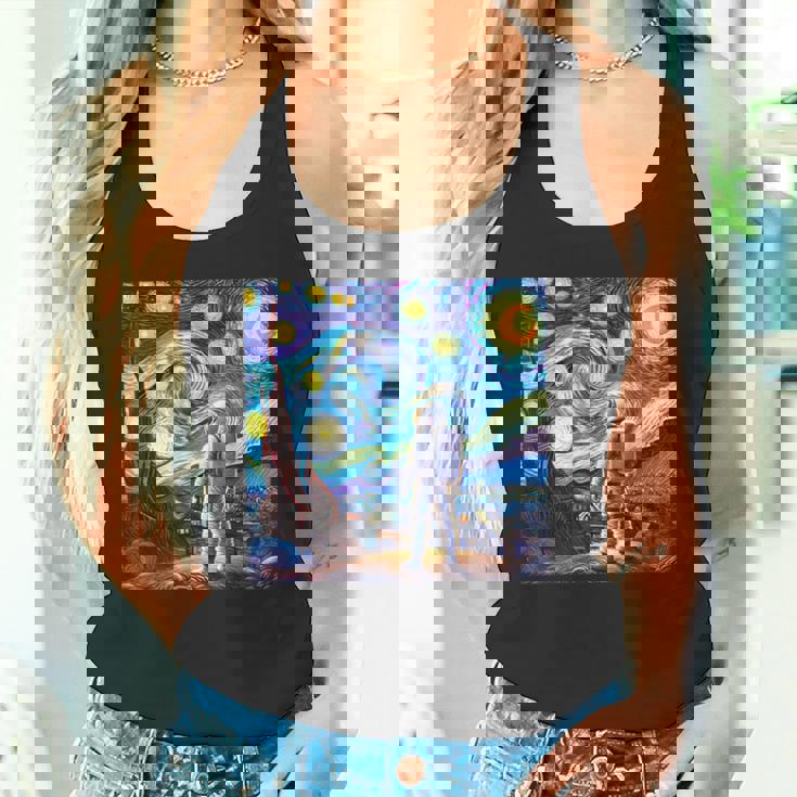 Starry Night Renditionincentan Gogh Astronaut タンクトップ