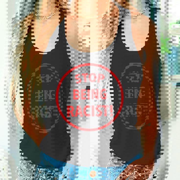 Stop Being A Racist Circle 反人種差別 平等 Blm タンクトップ