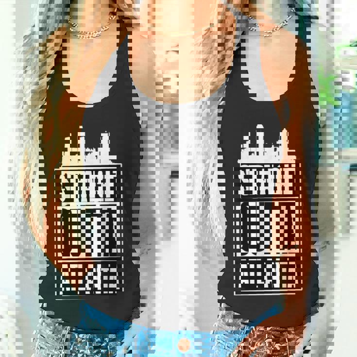 Straight Outta Atlanta 都市のシルエット タンクトップ