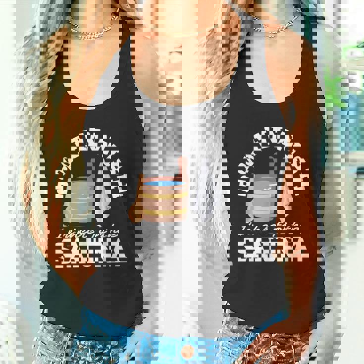 Suomi サウナ 0 フィンランド語 I'm Here For Theauna タンクトップ