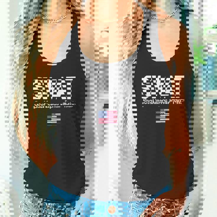 Swat シャツ Unitedpecial Police Usa フラッグ 胸ロゴ タンクトップ