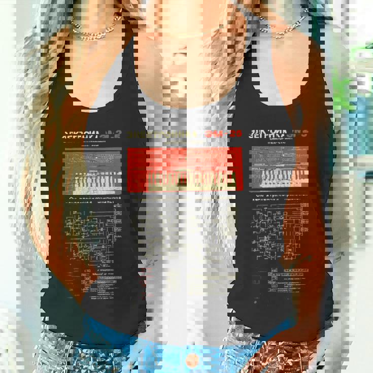 Synthesizer アナログロシアビンテージシンセテクノ酸腐敗 タンクトップ