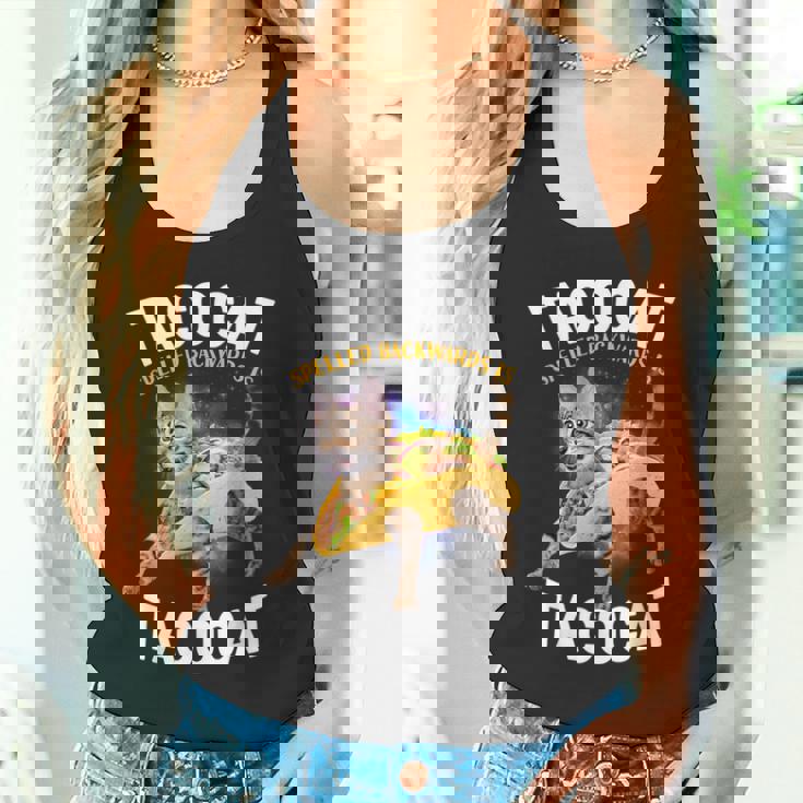 Tacocatpeled Backward シャツ シンコ・デ・マヨ 猫 タコス好き タンクトップ