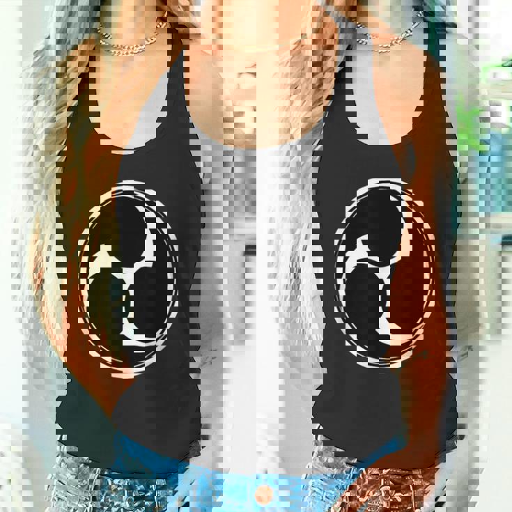 Taiko 太鼓みつどもえブラックグラフィック タンクトップ