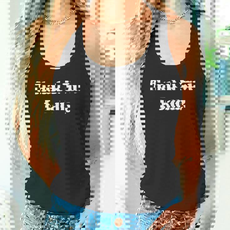 Thank You Daddy Naughty アダルトユーモア タンクトップ