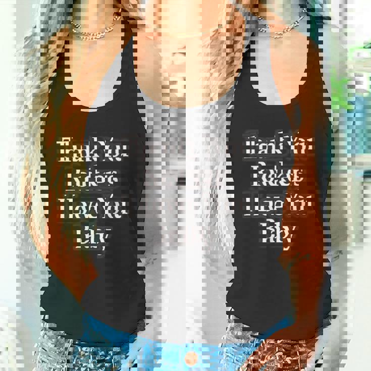 Thank You Rockers I Love You Baby タンクトップ