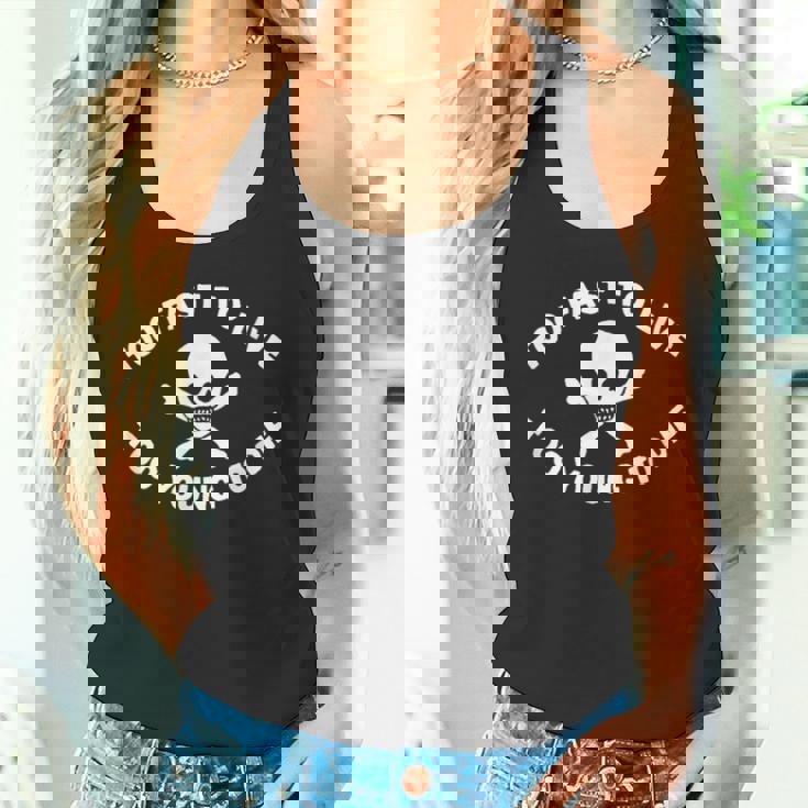 Too Fast To Live Too Young To Die プリント タンクトップ