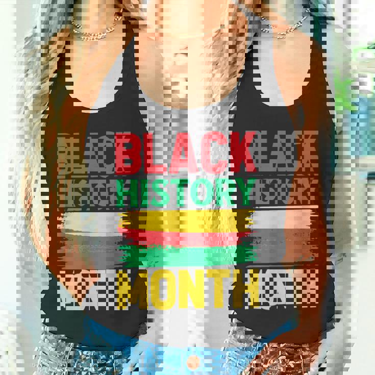 History Month ペイントブラシ ジューンティーンス ブラックヒストリー タンクトップ