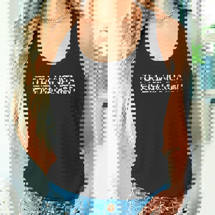 Totally Not A Federal Agent Y2k 面白い Cia Fbi ミーム ノベルティ タンクトップ