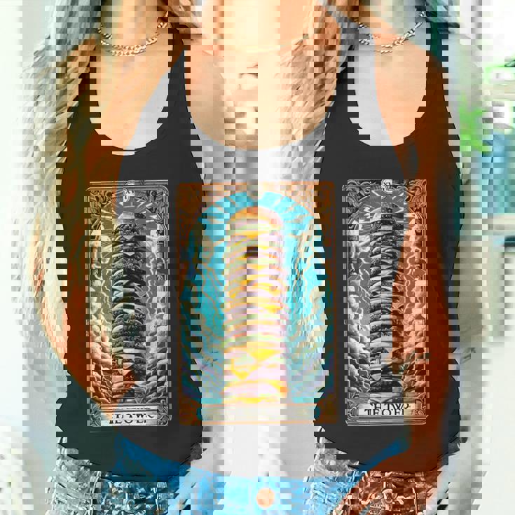 The Tower タロットカード バーガータワー ハンバーガー チーズバーガー タンクトップ