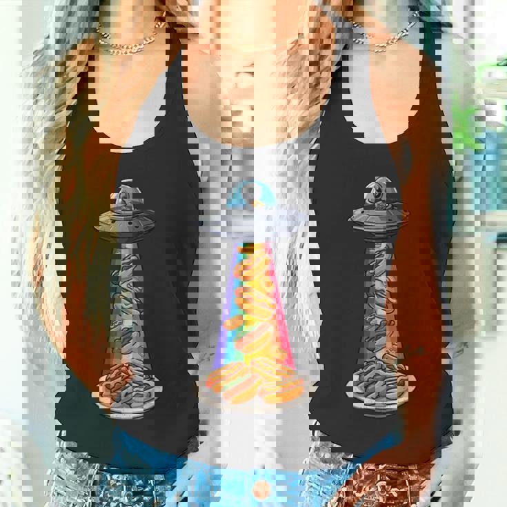 Ufo 誘拐ホットドッグ ムーンデー エイリアン 空飛ぶ円盤 ソーセージ タンクトップ