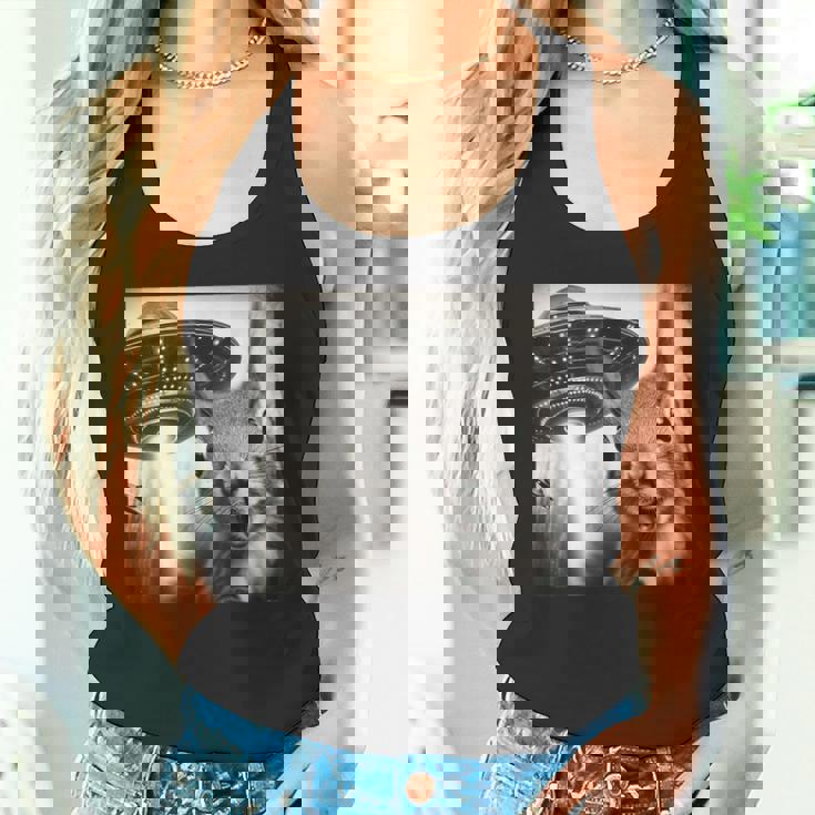 Ufoとリス自撮り面白いリス愛好家 タンクトップ