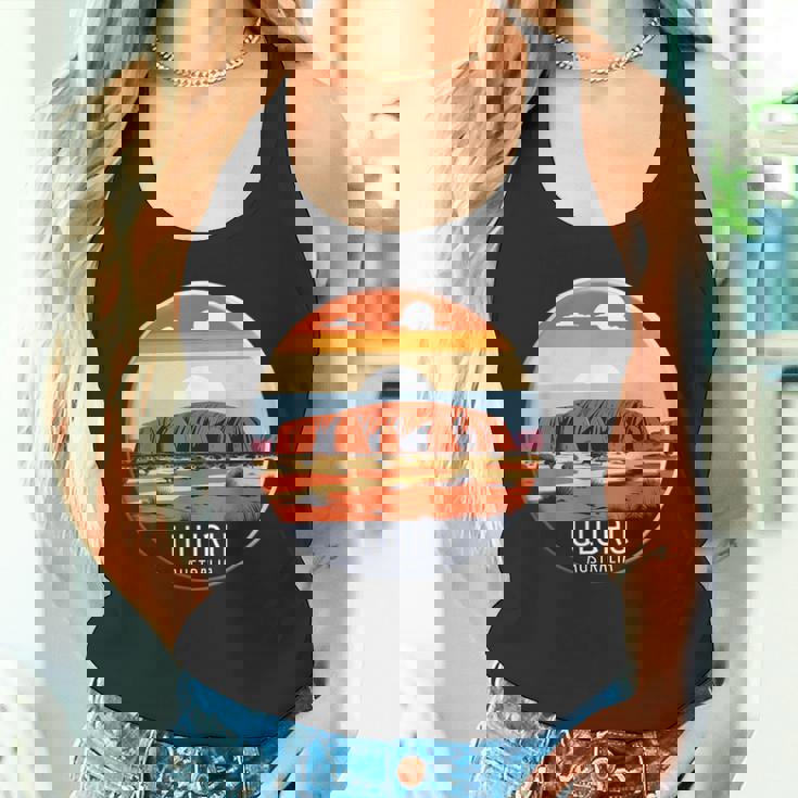 Uluru オーストラリア お土産 エアーズ ロック 記念品 ヴィンテージ 太陽 タンクトップ