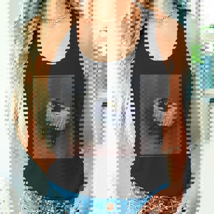 Vanessatockardによる面白い黒猫の絵。 タンクトップ