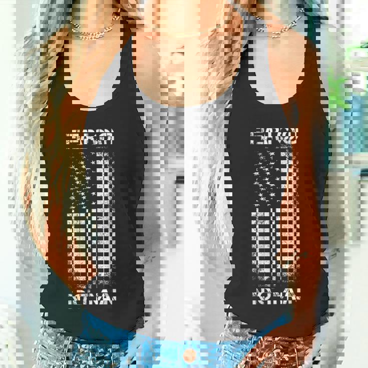 Vintage Usa Flag Fear God Not Man タンクトップ