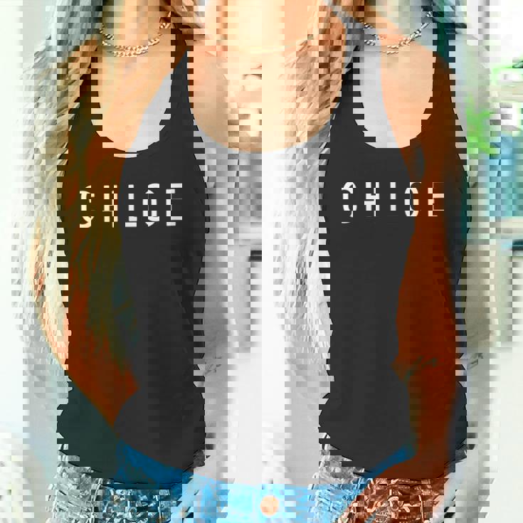 「Chloe」名前入りエレガント、ヴィンテージフォントデザイン タンクトップ