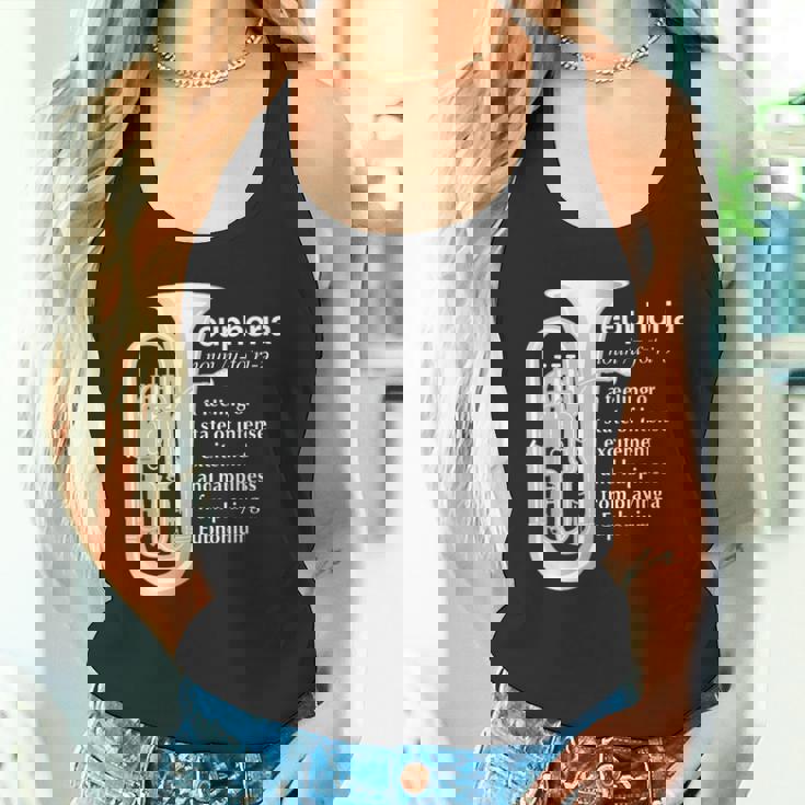 「Euphoria」吹奏楽のためのユーフォニアムユーモア 面白いユーフォニアム タンクトップ