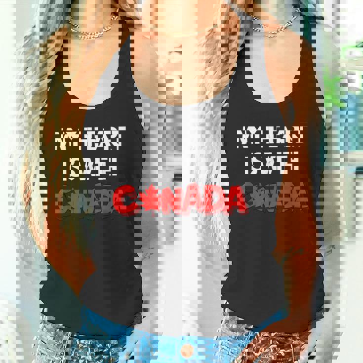 「My Heart Is With Canada」 – カナダ人と強く立つ タンクトップ