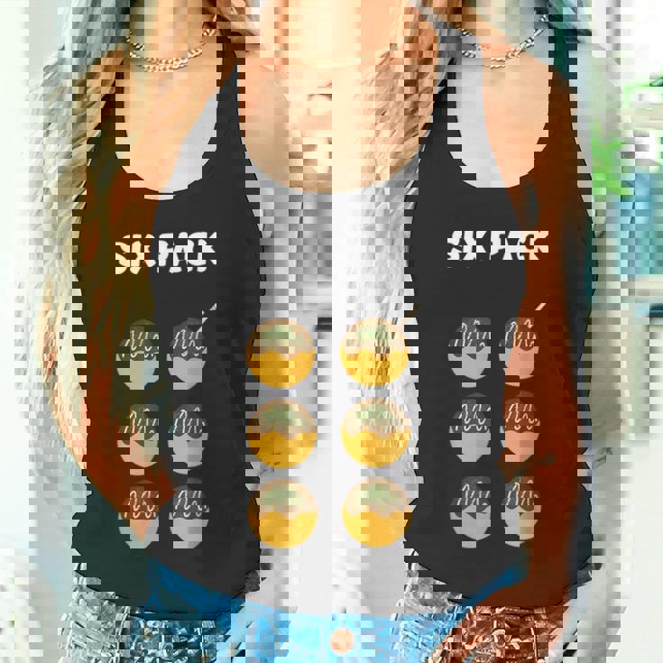 【シックスパック】腹筋 たこ焼き 面白い ジム用 トレーニングウェア ギャグ ウケ狙い 贈り物 ギフト タンクトップ