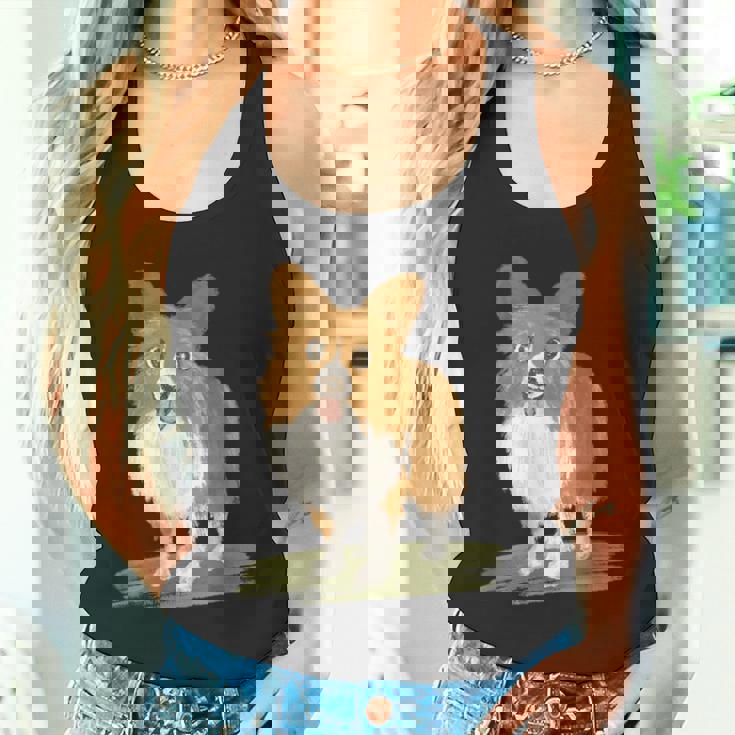 いぬ シェルティ 子犬 ペット かわいい 動物 イラスト タンクトップ