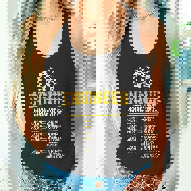 おかしいエンジニア時給工学設計労務レート タンクトップ