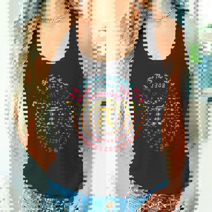 おかしい円周率日スパイラル 314 円周率記号数学教師 タンクトップ