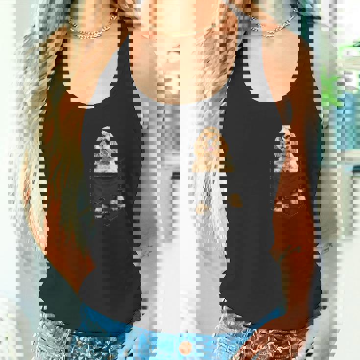 おかしなアメリカンコッカースパニエル犬ポケット犬愛好家 タンクトップ