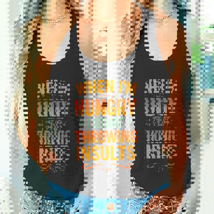 おかしな食べ物好きの言葉、私が空腹になるとき タンクトップ