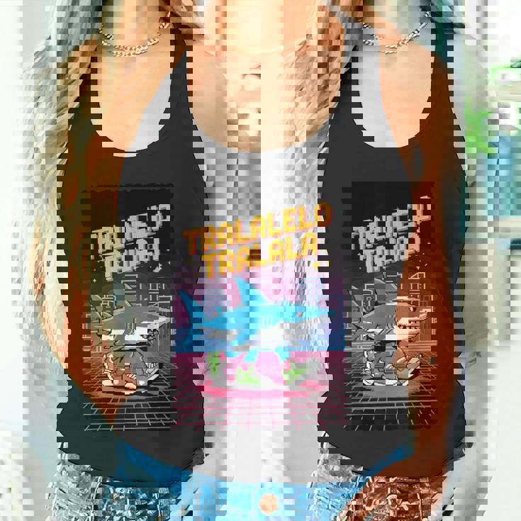 おもしろイタリアンゲーマー ミーム トララレロ トラララ 8ビット シャーク キッズ タンクトップ