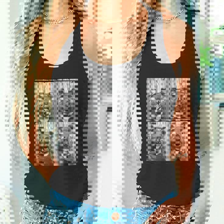 おもしろコアラ顔笑いコアラ動物写真かわいいコアラ タンクトップ