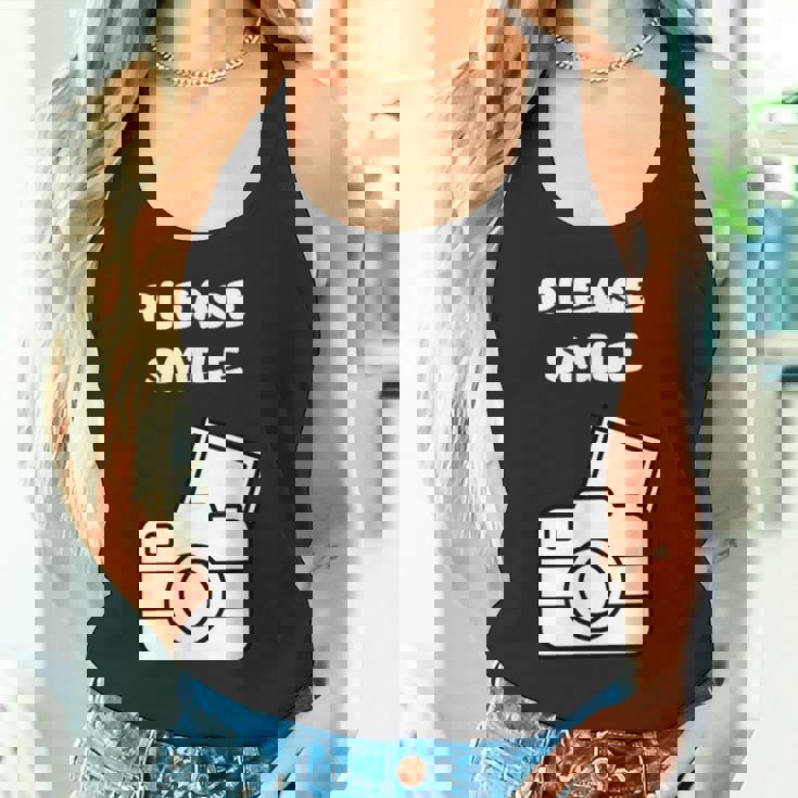 お願い スマイル アート オブ 写真 カメラマン カメラマン タンクトップ