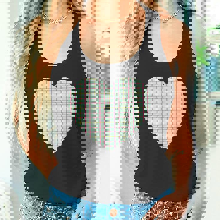 かわいい レトロ チェック柄 ギンガム柄 ミニマリスト タンクトップ