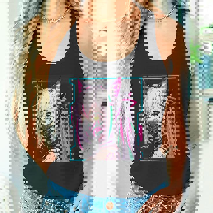 かわいい 日本の漫画 アニメ 美学 サイバーパンク テックウェア タンクトップ