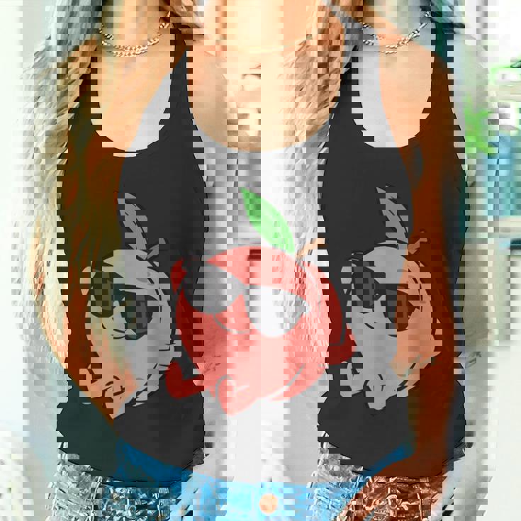 かわいい 桃 フルーツ リラックス のんびりピーチ タンクトップ