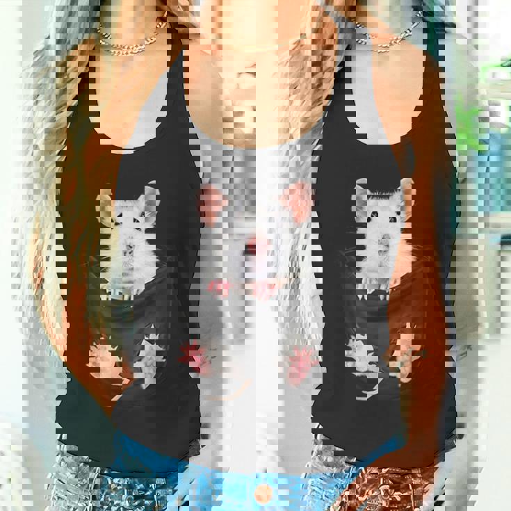 かわいいねずみポケットネズミ好き タンクトップ