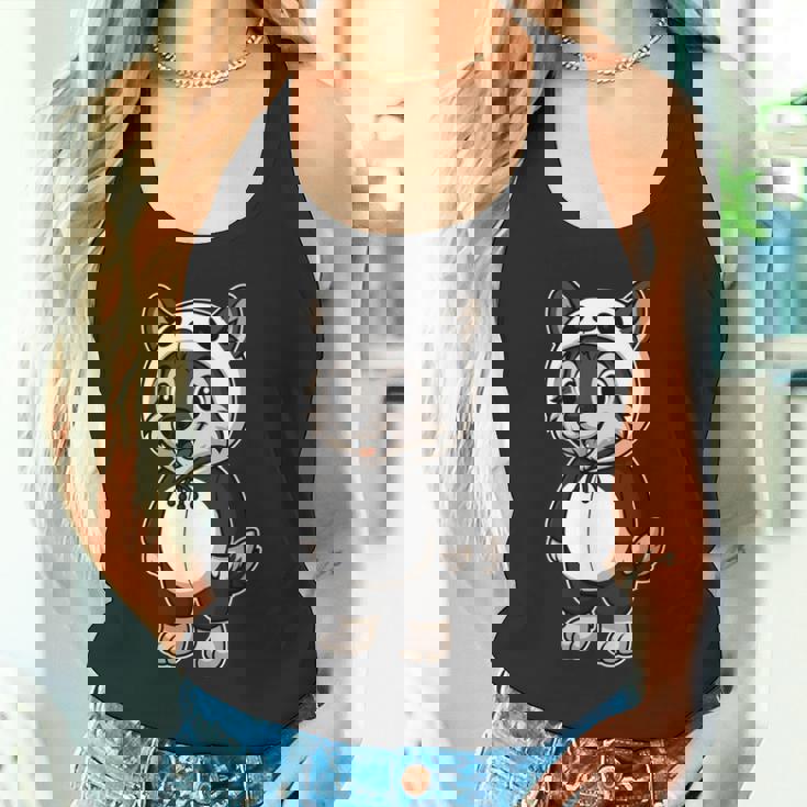 かわいいオオカミのパンダコスチューム ガールズ キッズ オオカミ愛好家 長袖tシャツ タンクトップ