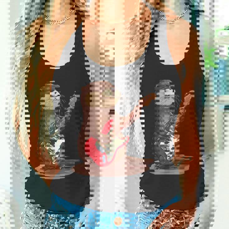 かわいいカワウソがギターを弾くコスチューム。 タンクトップ