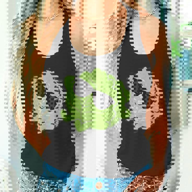 かわいいキャベツ 果実 リラックスできるレイジーキャベツ タンクトップ