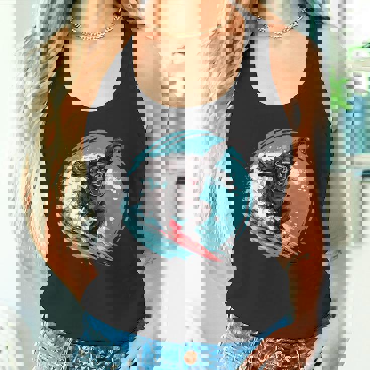 かわいいゴリラサーフィン タンクトップ