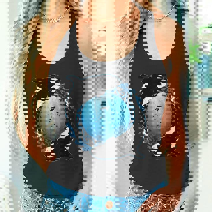 かわいいシャチキラークジラ タンクトップ