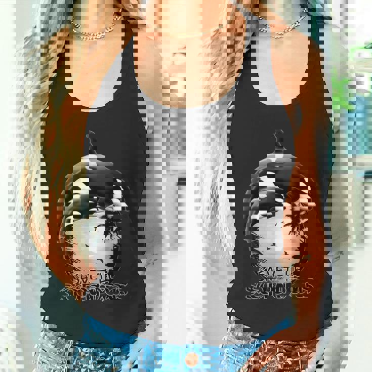 かわいいシャチサモアポリネシア タンクトップ