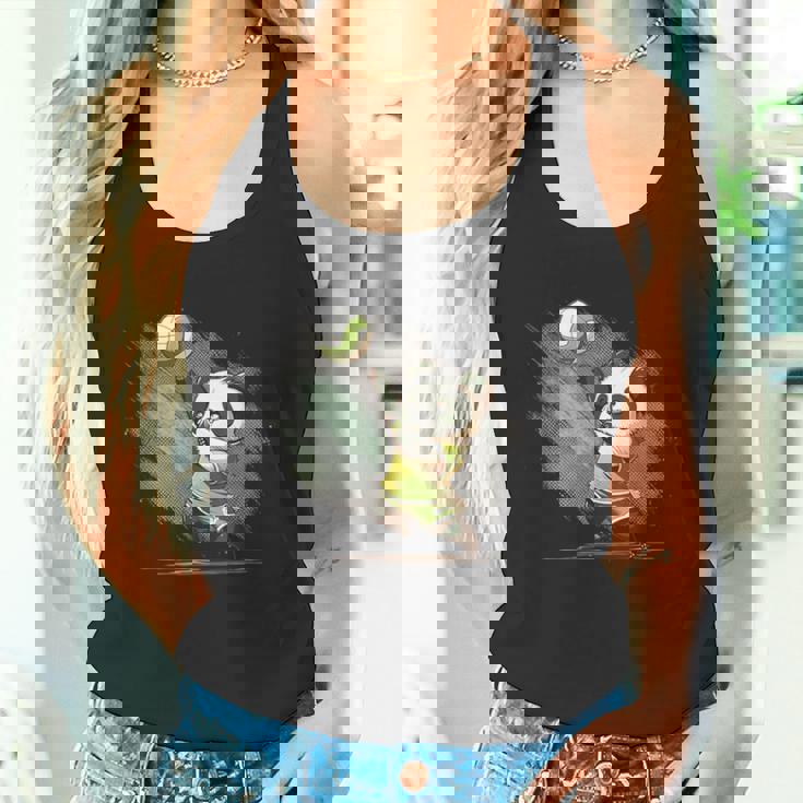 かわいいバレーボール・パンダ タンクトップ