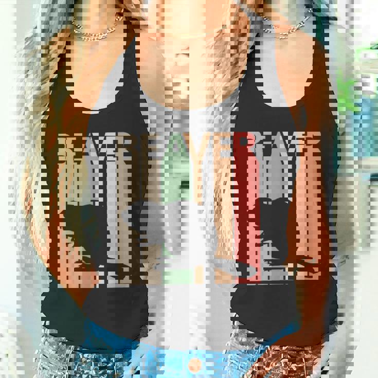 かわいいビーバーの動物 タンクトップ