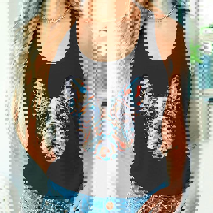 かわいいフレンチブルドッグ 子犬 犬 ラブ タンクトップ