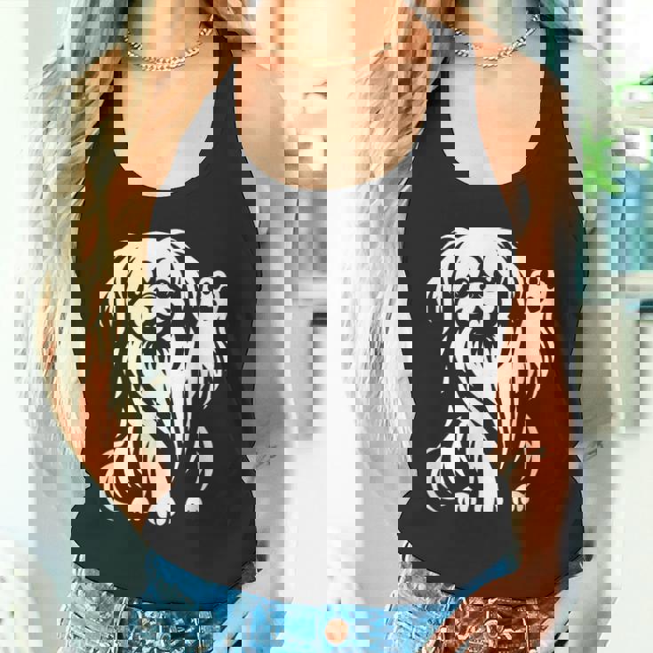 かわいいペキニーズ ハート足犬グラフィック デザイン タンクトップ