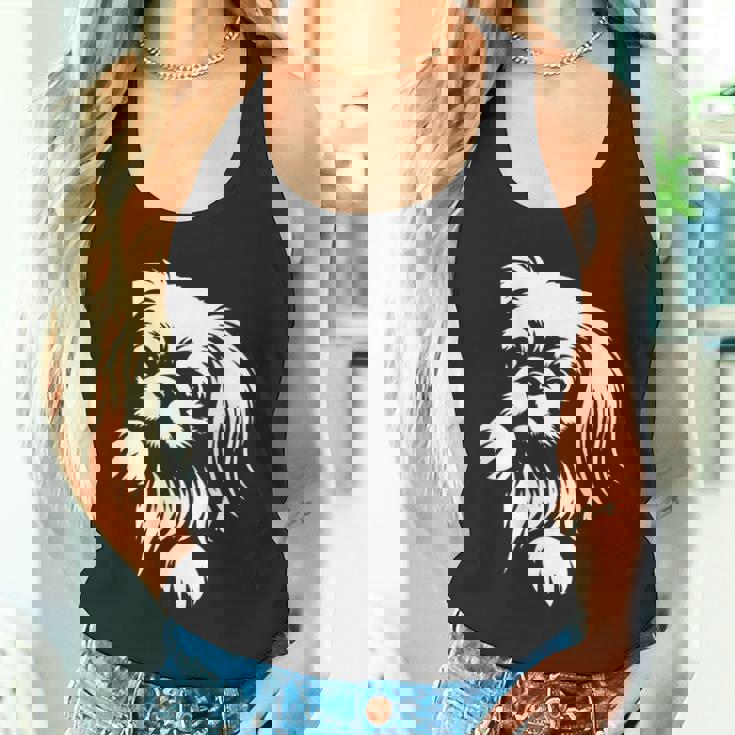 かわいいペキニーズのぞき見犬のグラフィック デザイン タンクトップ